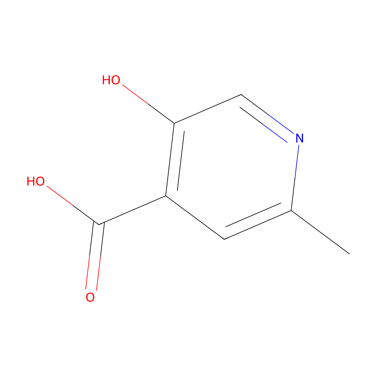 5-Hydroxy-2-methylisonicotinic acid molecular structure, CAS 27951-89-9