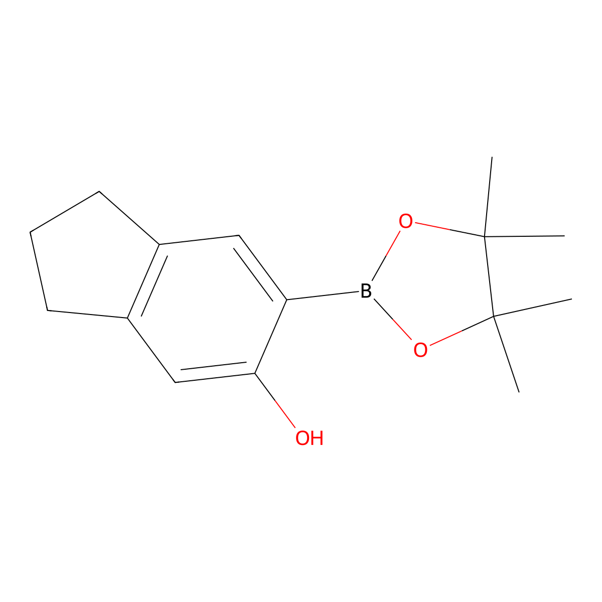 6-(4,4,5,5-Tetramethyl-1,3,2-dioxaborolan-2-yl)indan-5-ol molecular structure, CAS 2795101-93-6
