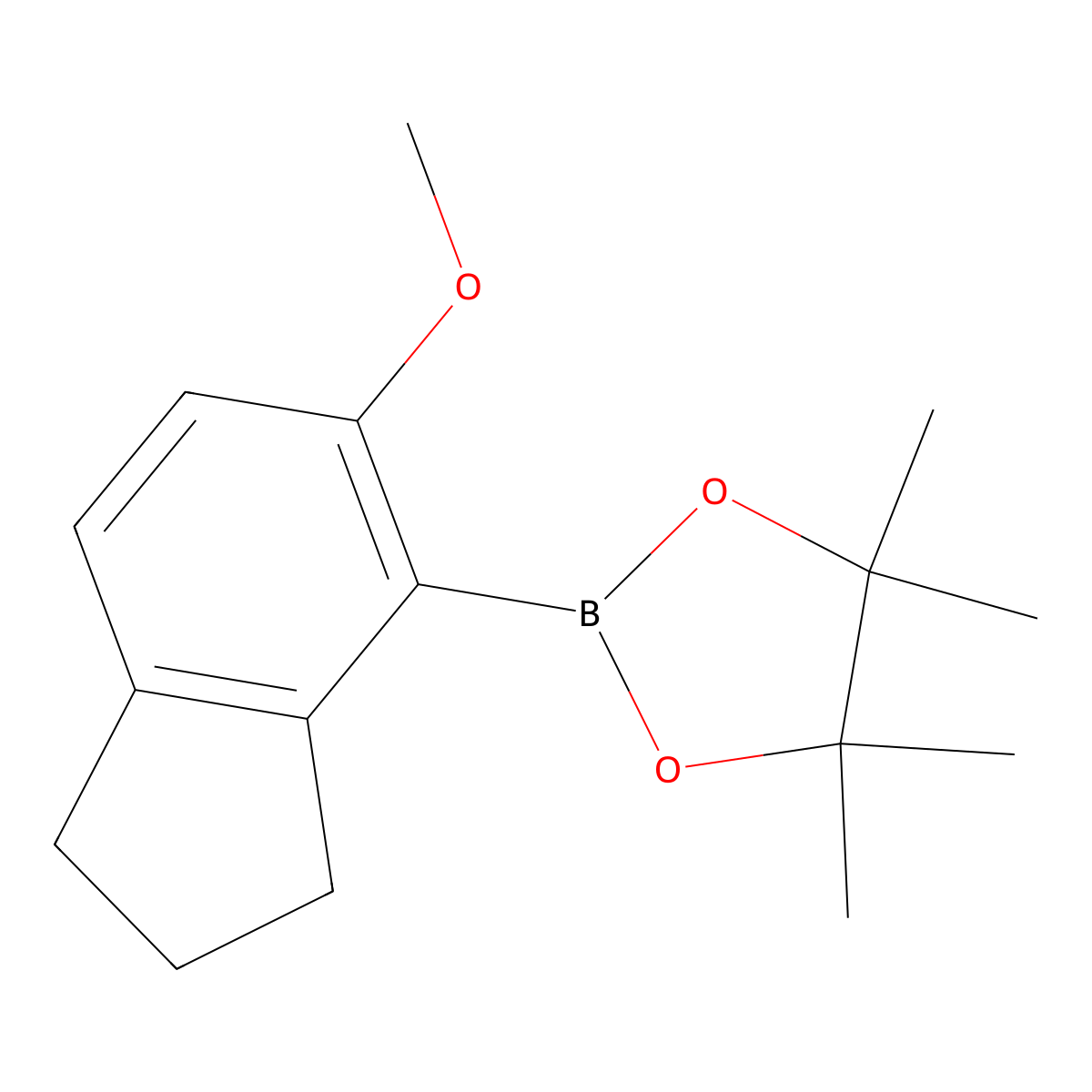2-(5-methoxy-2,3-dihydro-1H-inden-4-yl)-4,4,5,5-tetramethyl-1,3,2-dioxaborolane molecular structure, CAS 2795101-94-7