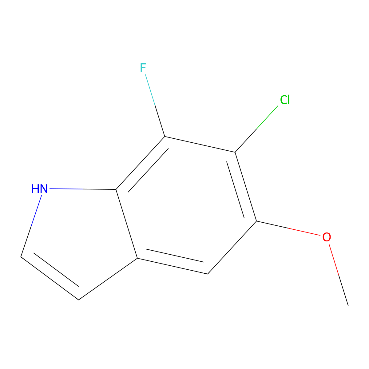 6-Chloro-7-fluoro-5-methoxy-1H-indole molecular structure, CAS 2795109-97-4