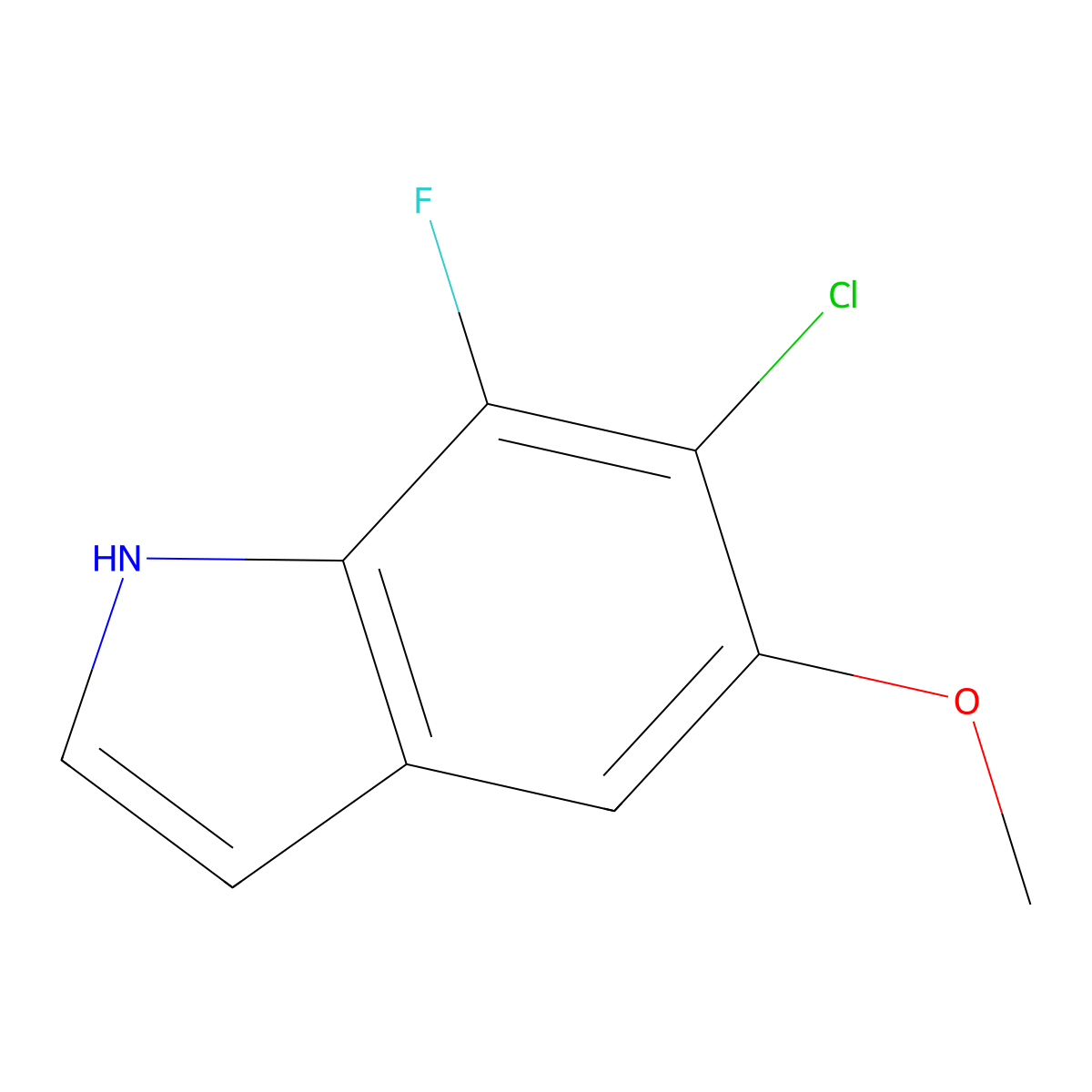 6-Chloro-7-fluoro-5-methoxy-1H-indole molecular structure, CAS 2795109-97-4