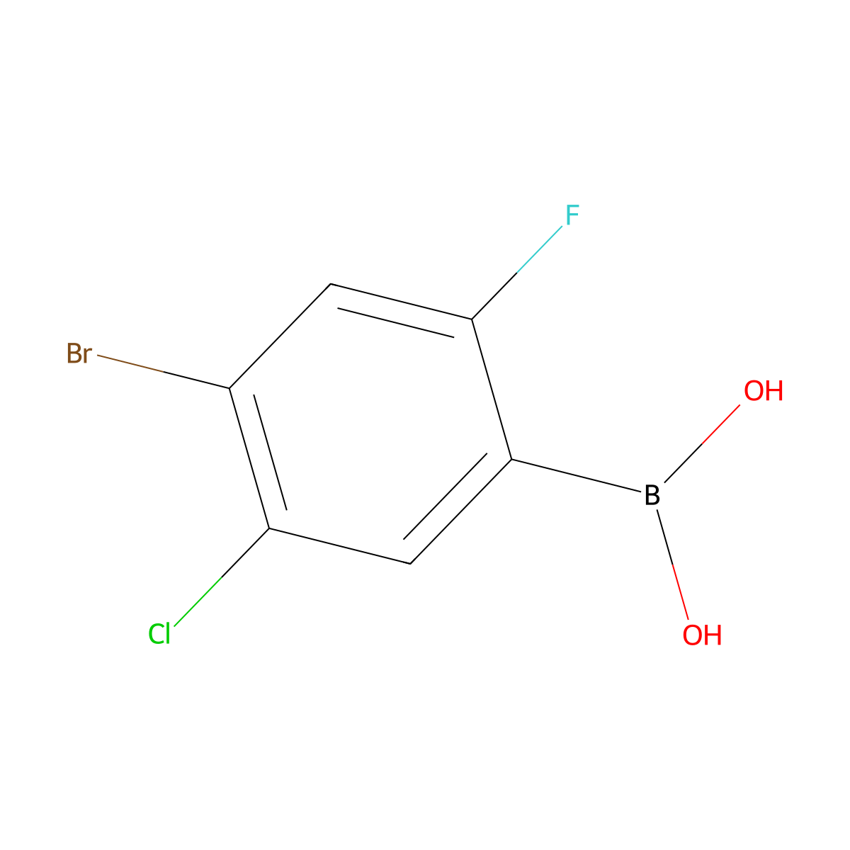 (4-Bromo-5-chloro-2-fluorophenyl)boronic acid molecular structure, CAS 2795134-22-2