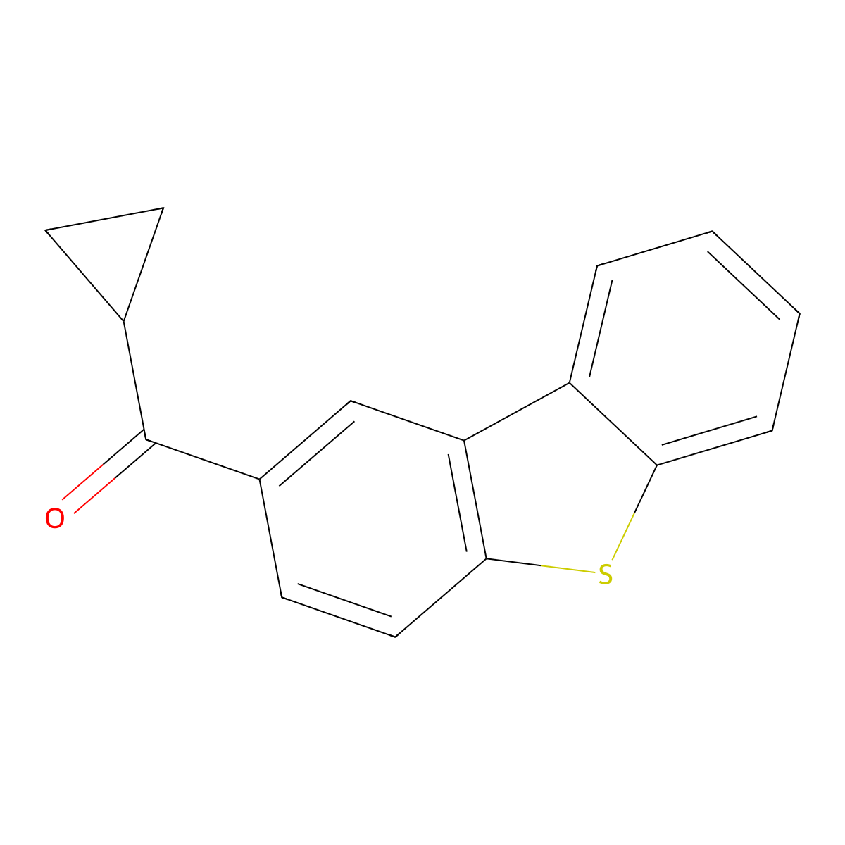 Cyclopropyl-2-dibenzothienylmethanone molecular structure, CAS 2795306-64-6