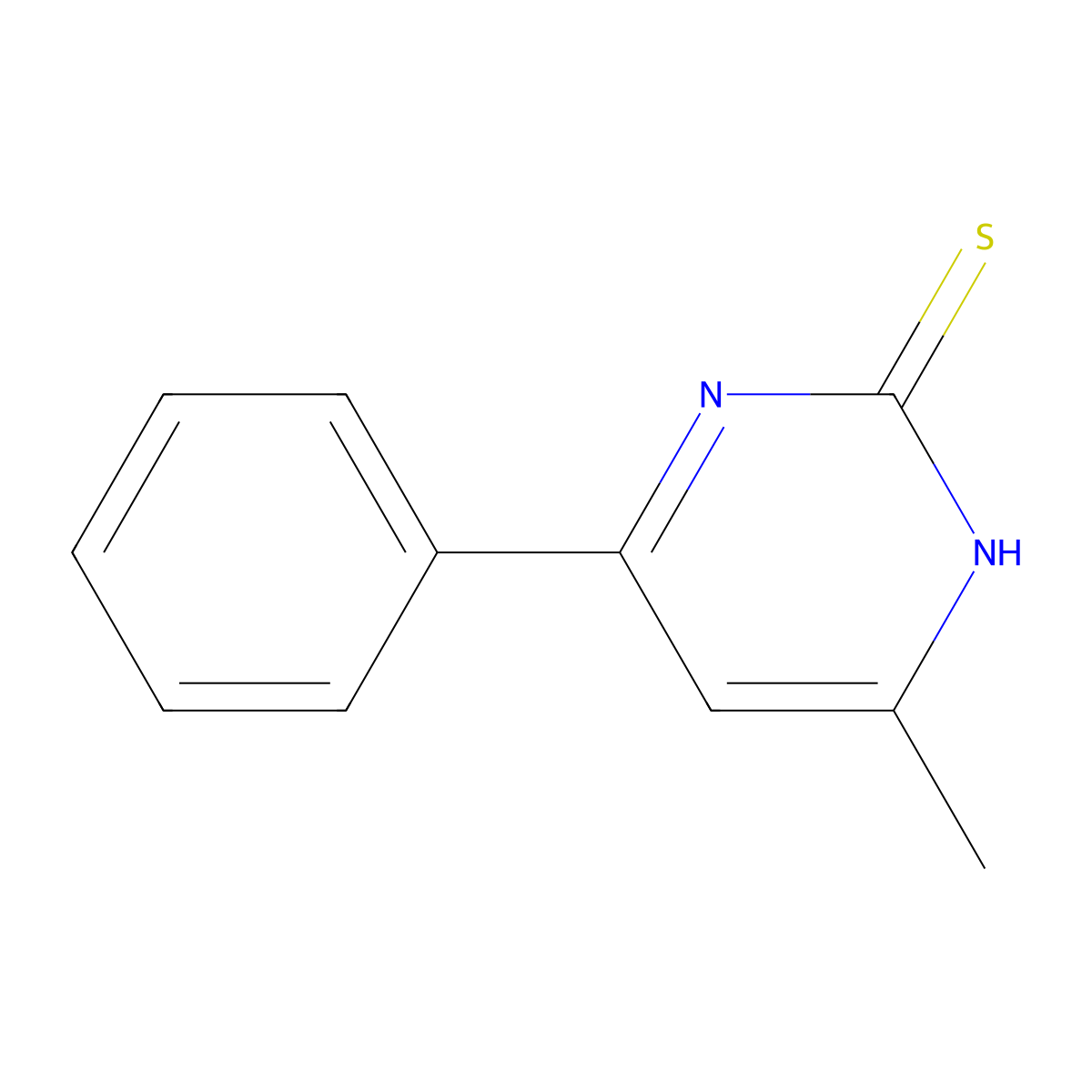 4-Methyl-6-phenylpyrimidine-2-thiol molecular structure, CAS 27955-44-8