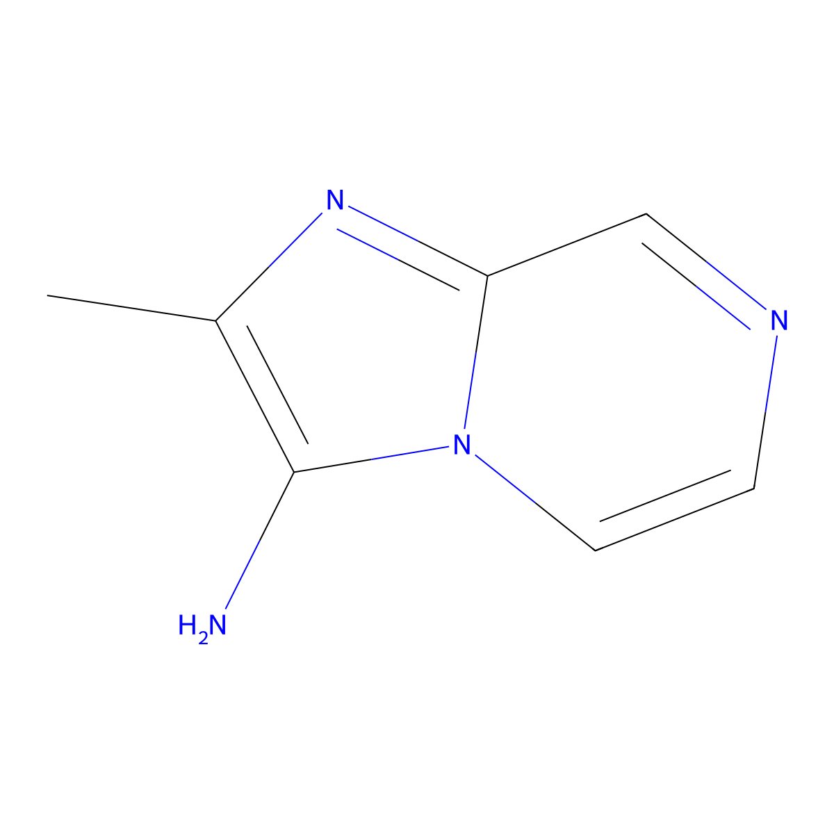 2-Methylimidazo(1,2-a)pyrazin-3-amine molecular structure, CAS 27955-52-8