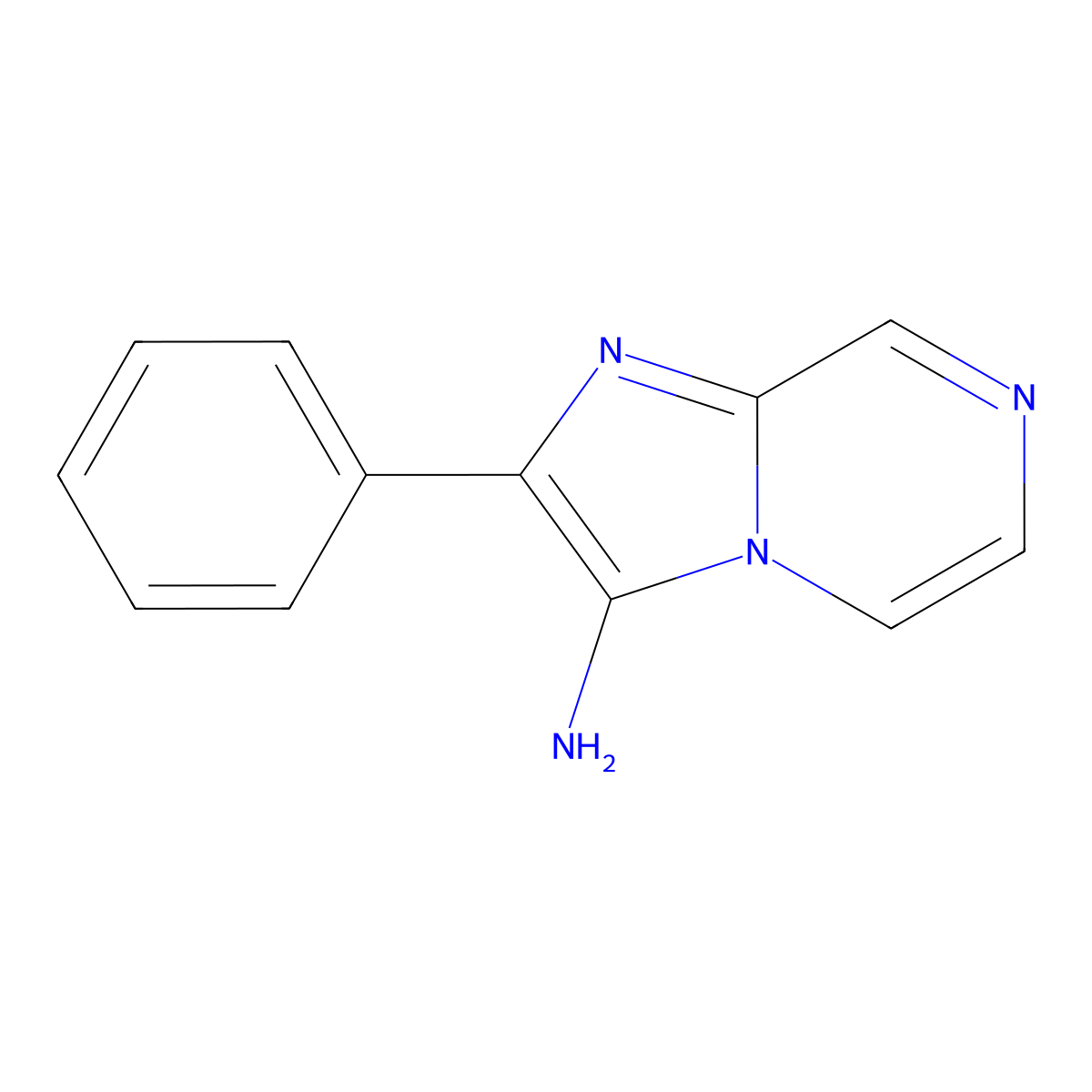 2-Phenylimidazo[1,2-a]pyrazin-3-amine molecular structure, CAS 27955-53-9