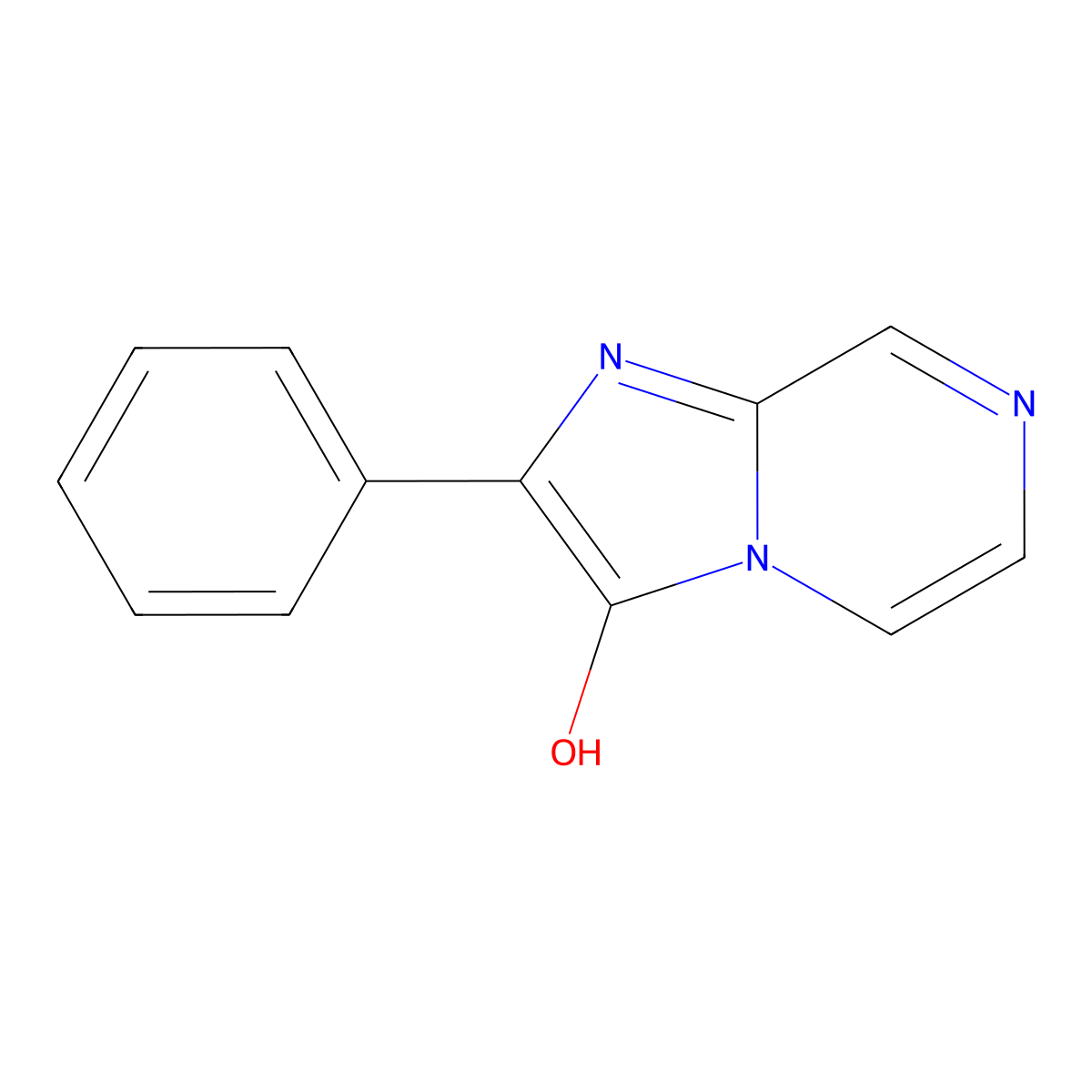 2-Phenylimidazo[1,2-a]pyrazin-3(7H)-one molecular structure, CAS 27955-58-4