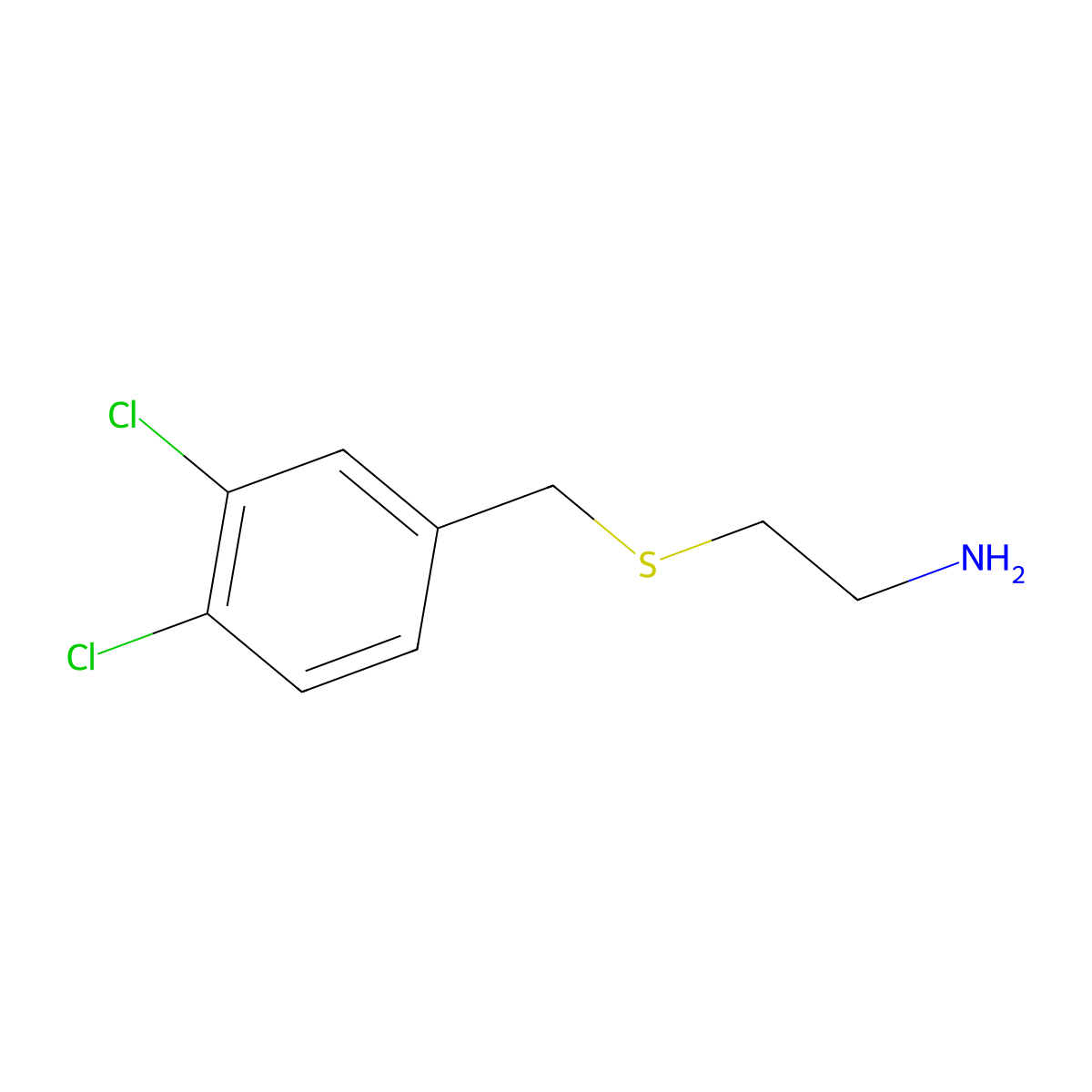 {2-[(3,4-Dichlorobenzyl)thio]ethyl}amine molecular structure, CAS 27955-90-4
