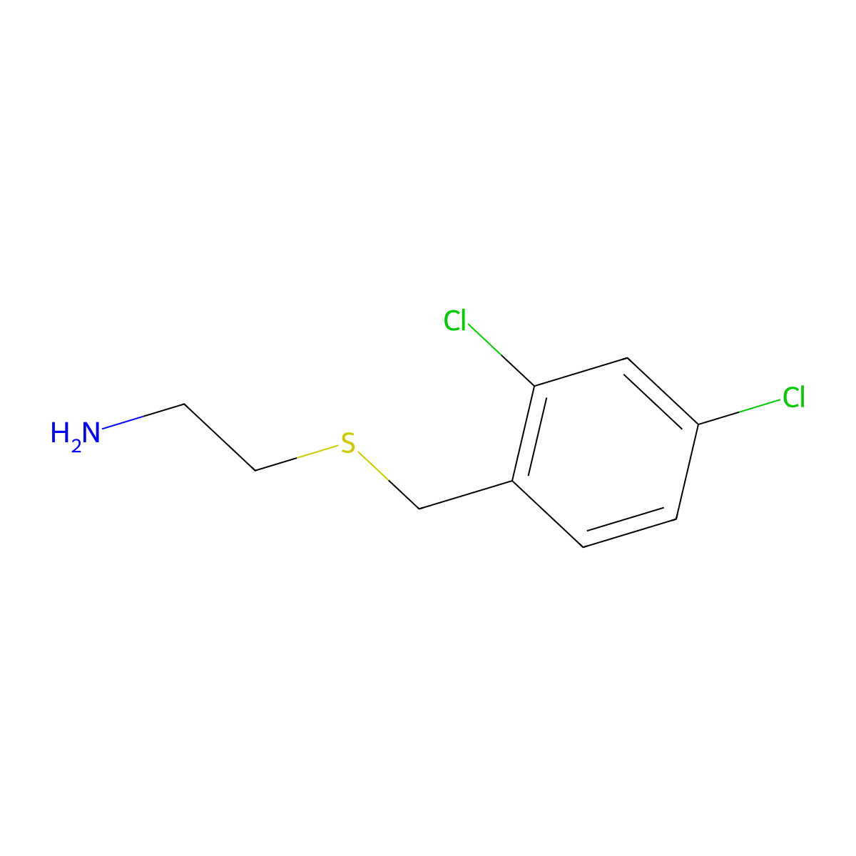 {2-[(2,4-Dichlorobenzyl)thio]ethyl}amine molecular structure, CAS 27955-92-6