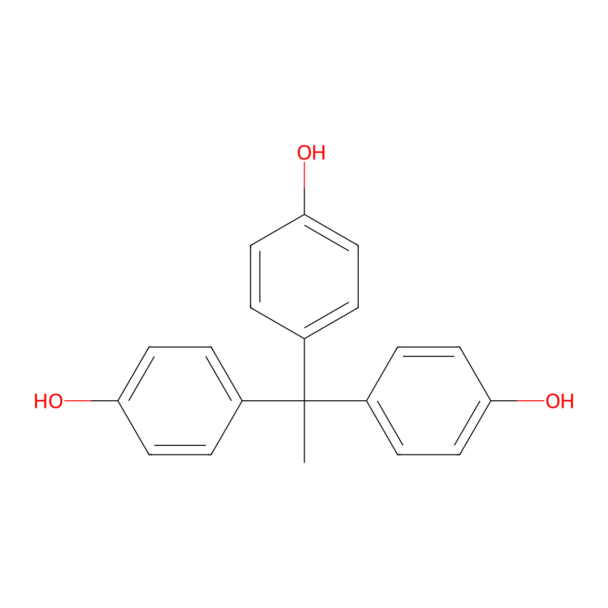 1,1,1-Tris(4-hydroxyphenyl)ethane molecular structure, CAS 27955-94-8