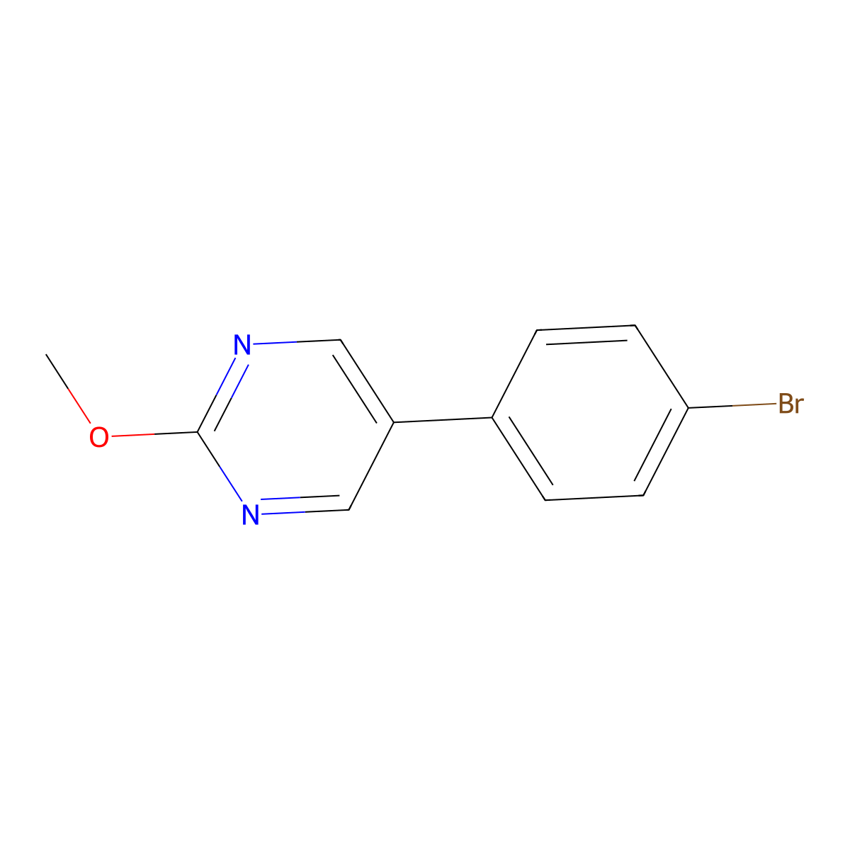 5-(4-Bromophenyl)-2-methoxypyrimidine molecular structure, CAS 27956-15-6