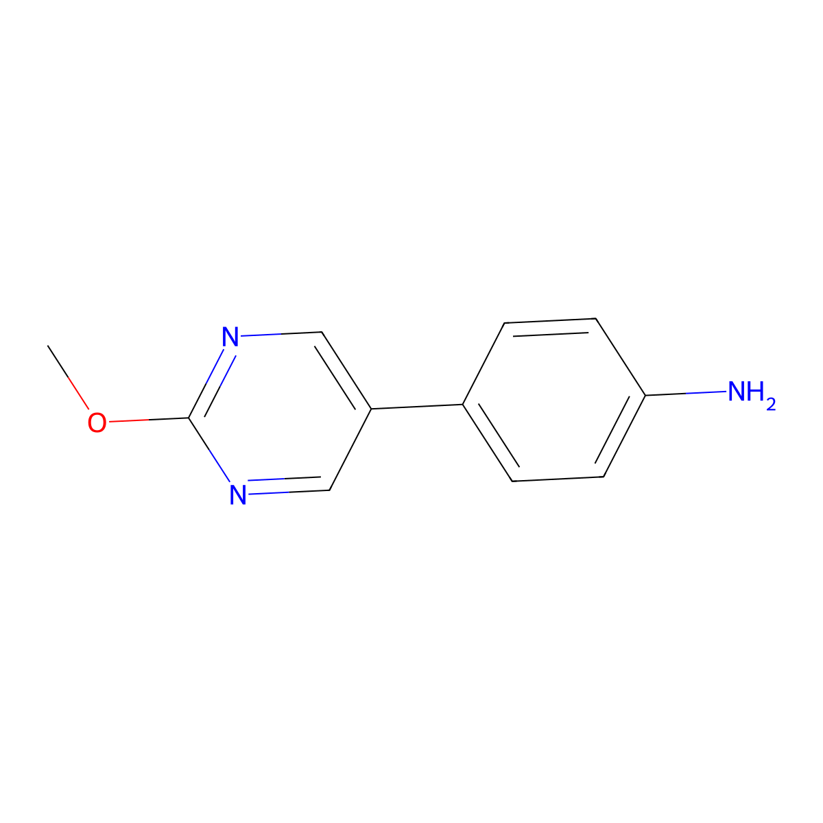 4-(2-Methoxypyrimidin-5-yl)aniline molecular structure, CAS 27956-16-7