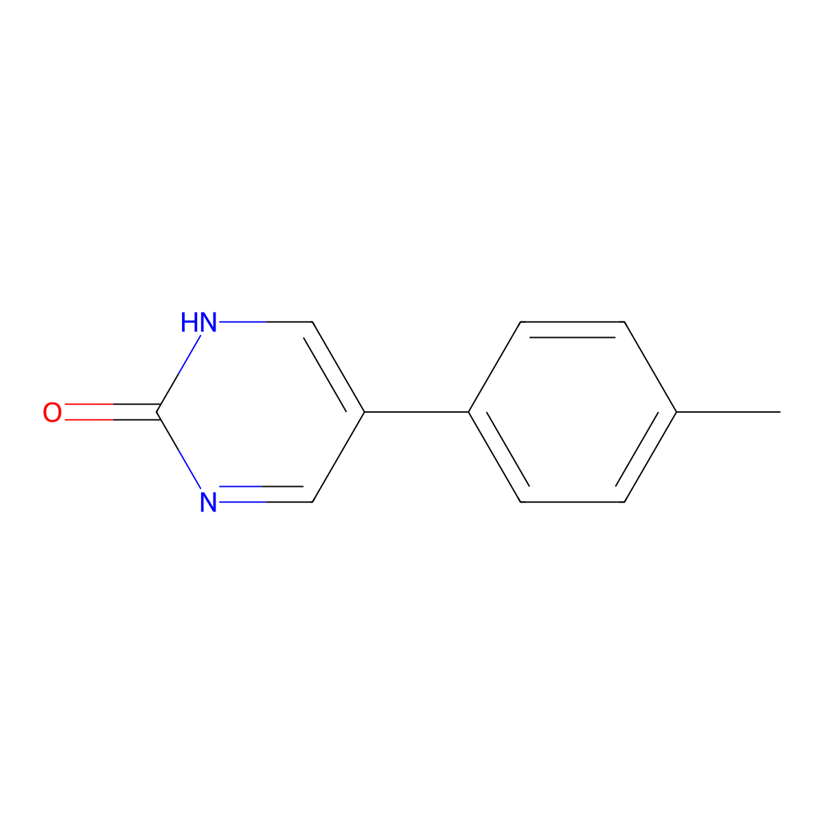 5-(4-Methylphenyl)pyrimidin-2(1H)-one molecular structure, CAS 27956-36-1