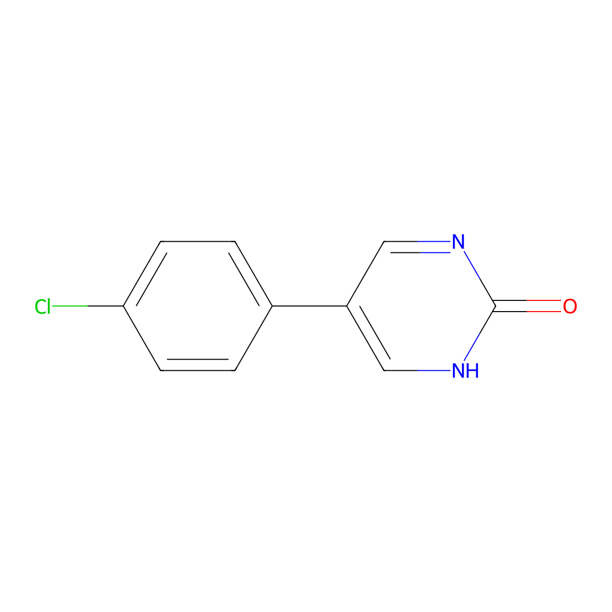 5-(4-Chlorophenyl)pyrimidin-2(1H)-one molecular structure, CAS 27956-39-4