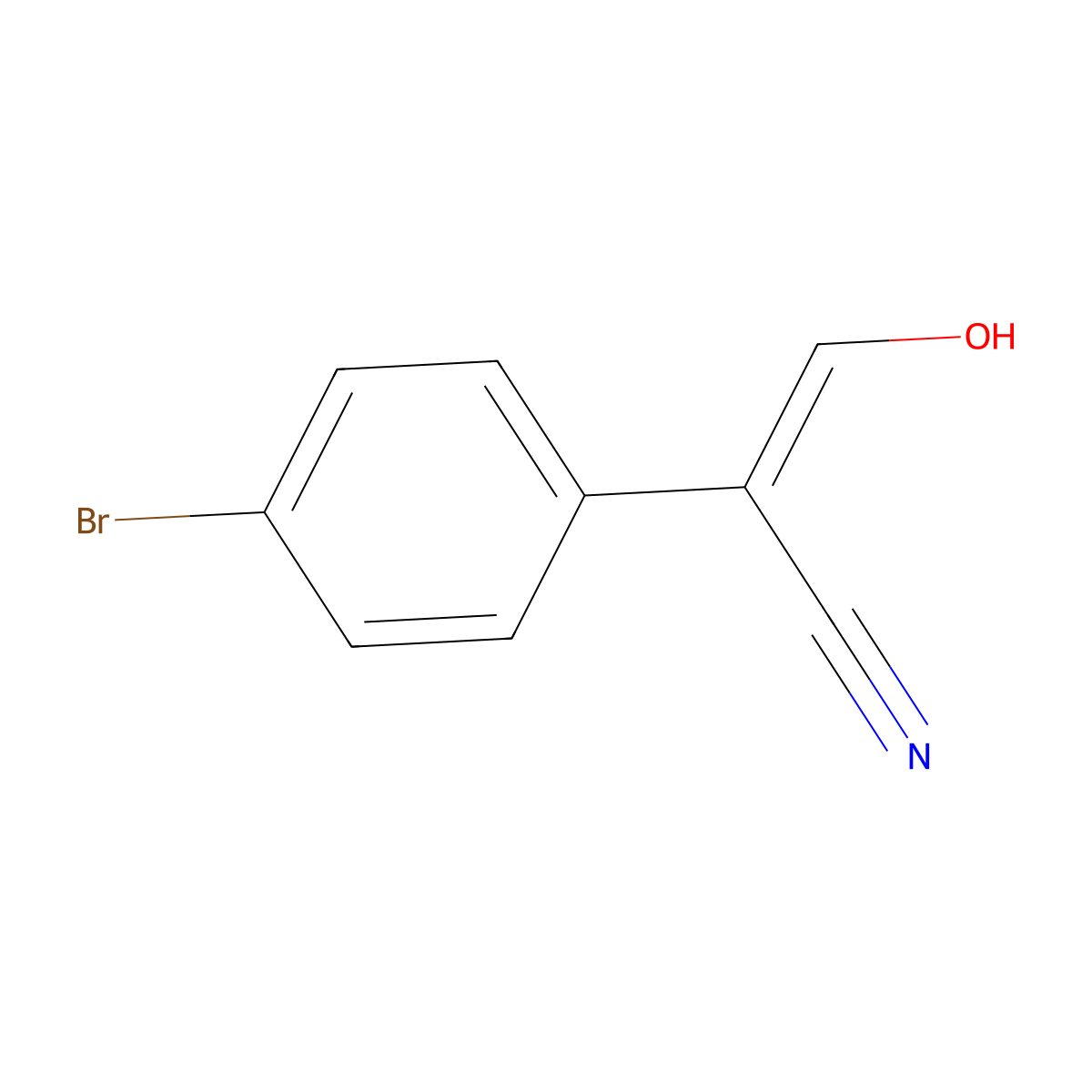 2-(4-Bromophenyl)-3-hydroxyprop-2-enenitrile molecular structure, CAS 27956-41-8