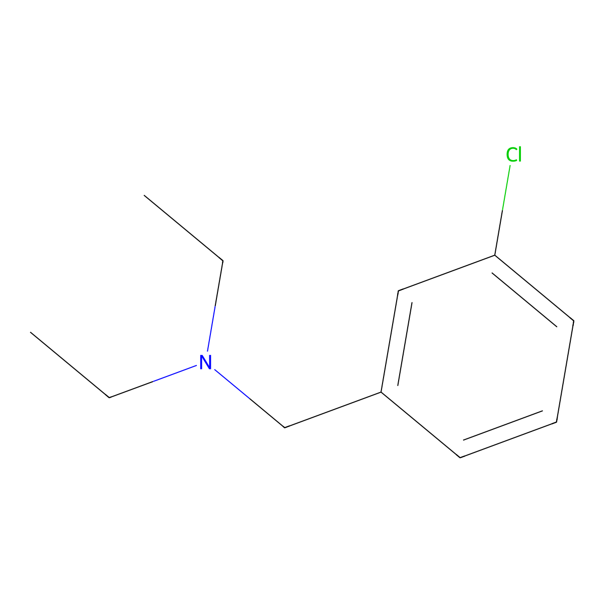 [(3-Chlorophenyl)methyl]diethylamine molecular structure, CAS 27958-93-6