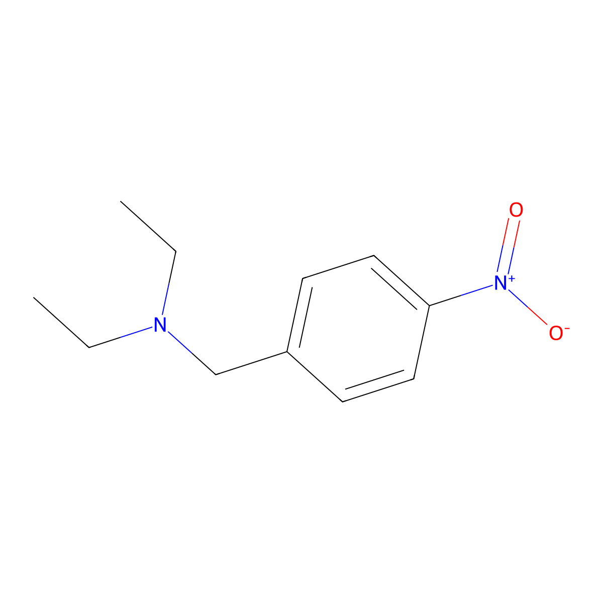 N-ethyl-N-[(4-nitrophenyl)methyl]ethanamine molecular structure, CAS 27959-08-6