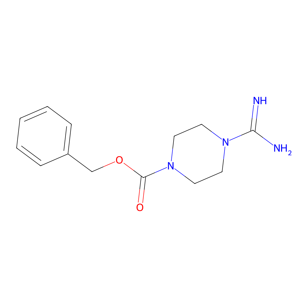 1-Cbz-4-carbamimidoylpiperazine molecular structure, CAS 279668-63-2
