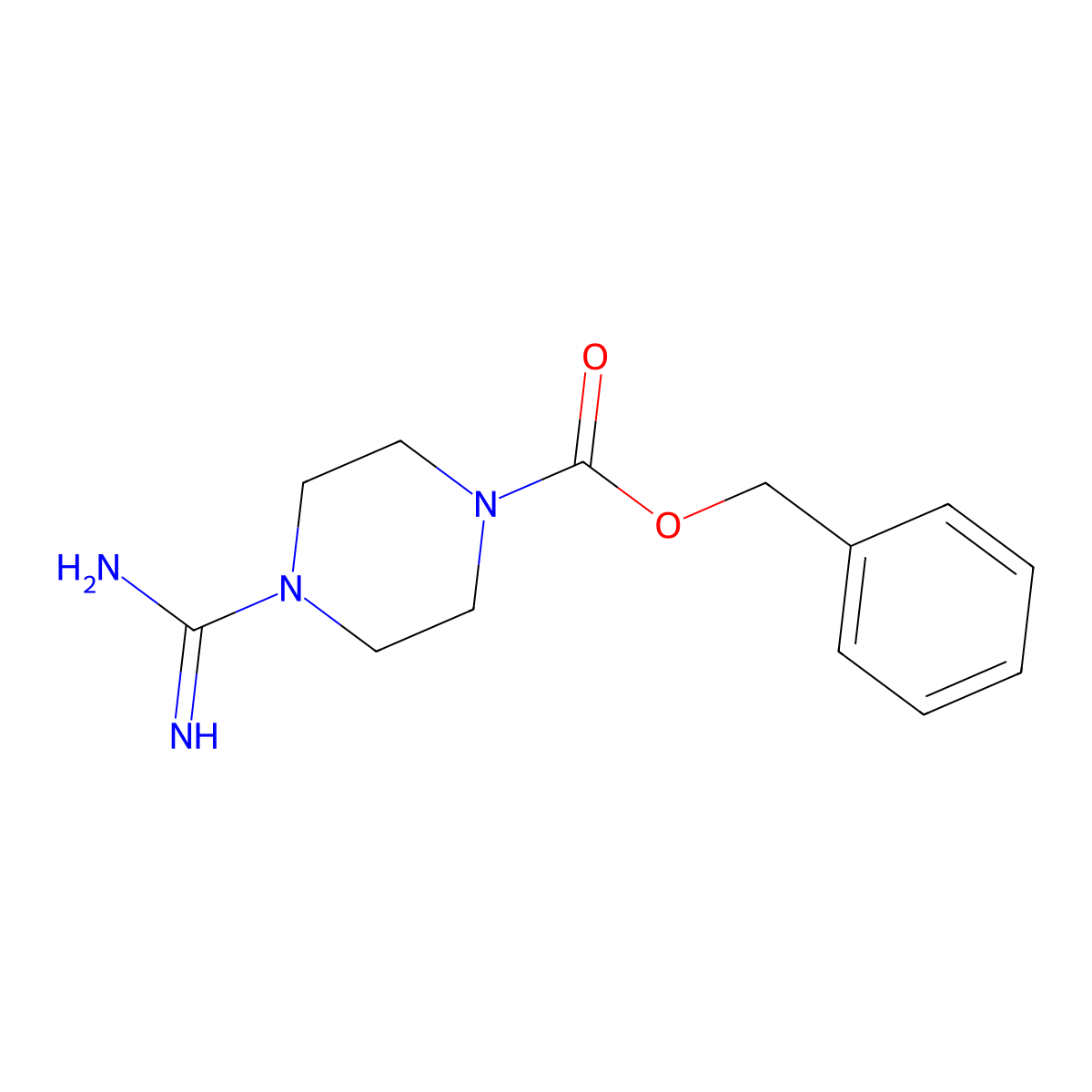 1-Cbz-4-carbamimidoylpiperazine molecular structure, CAS 279668-63-2