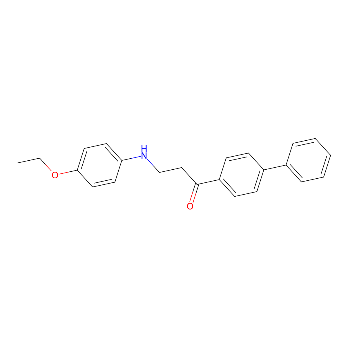 1-(1,1'-Biphenyl)-4-YL-3-(4-ethoxyanilino)-1-propanone molecular structure, CAS 279672-29-6