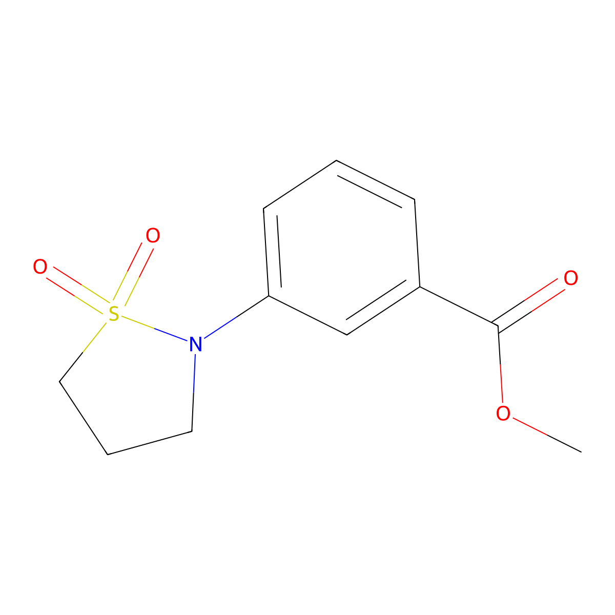 Methyl 3-(1,1-Dioxido-2-isothiazolidinyl)benzoate molecular structure, CAS 279678-01-2