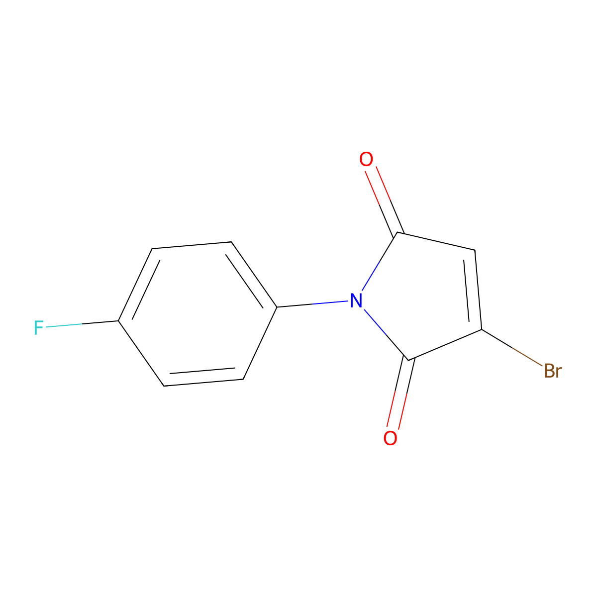 3-bromo-1-(4-fluorophenyl)-1H-pyrrole-2,5-dione molecular structure, CAS 279686-72-5