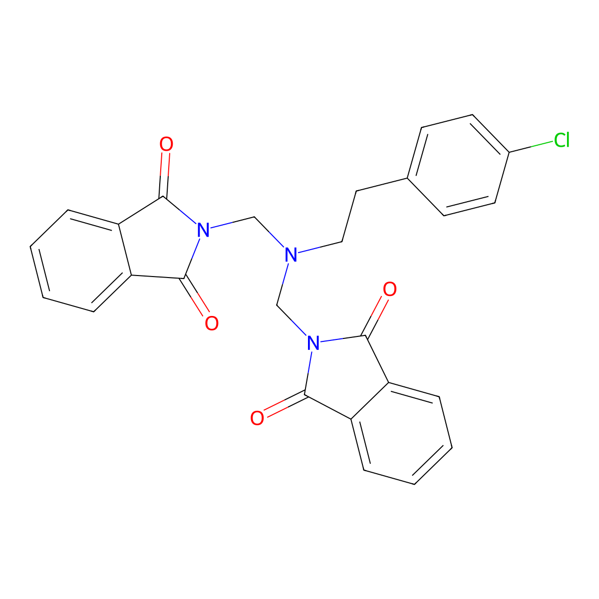 2,2'-({[2-(4-chlorophenyl)ethyl]imino}dimethanediyl)bis(1H-isoindole-1,3(2H)-dione) molecular structure, CAS 279687-28-4