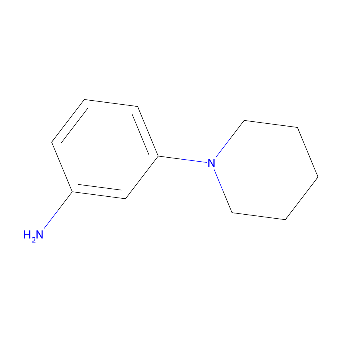 3-(Piperidin-1-yl)aniline molecular structure, CAS 27969-75-1