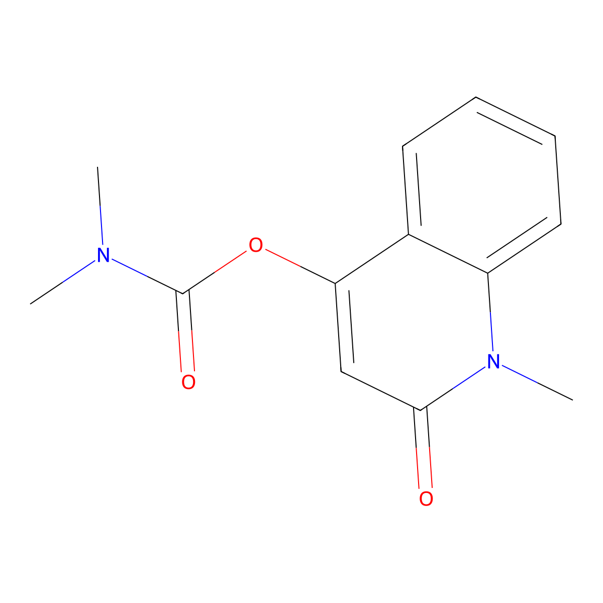 (1-methyl-2-oxoquinolin-4-yl) N,N-dimethylcarbamate molecular structure, CAS 279691-67-7
