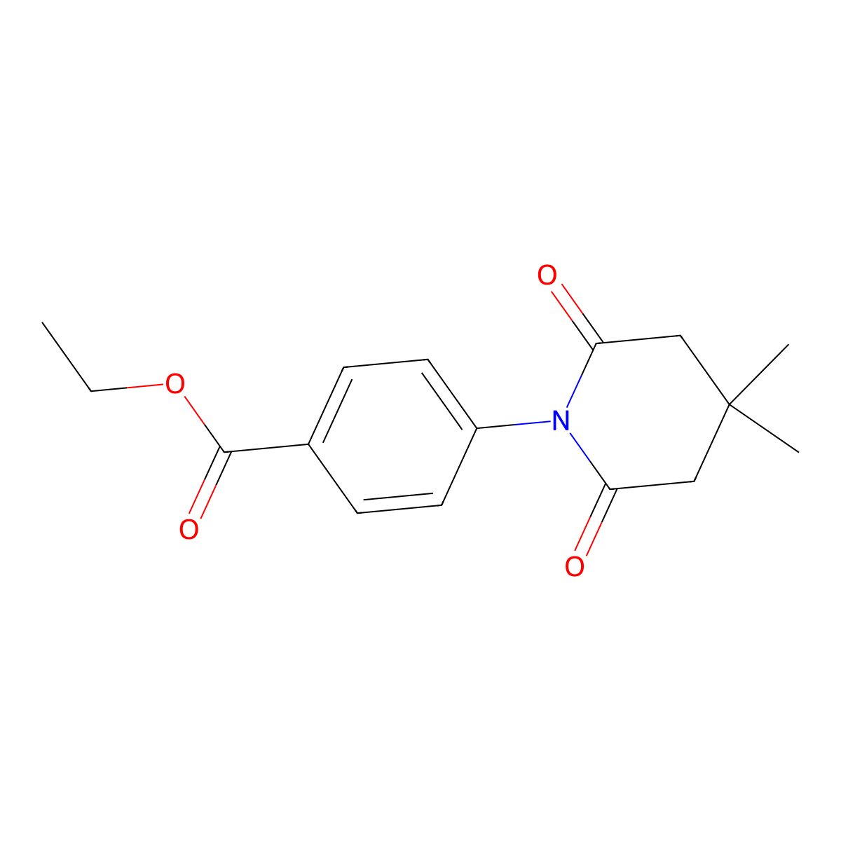 Ethyl 4-(4,4-dimethyl-2,6-dioxopiperidin-1-yl)benzoate molecular structure, CAS 279692-23-8