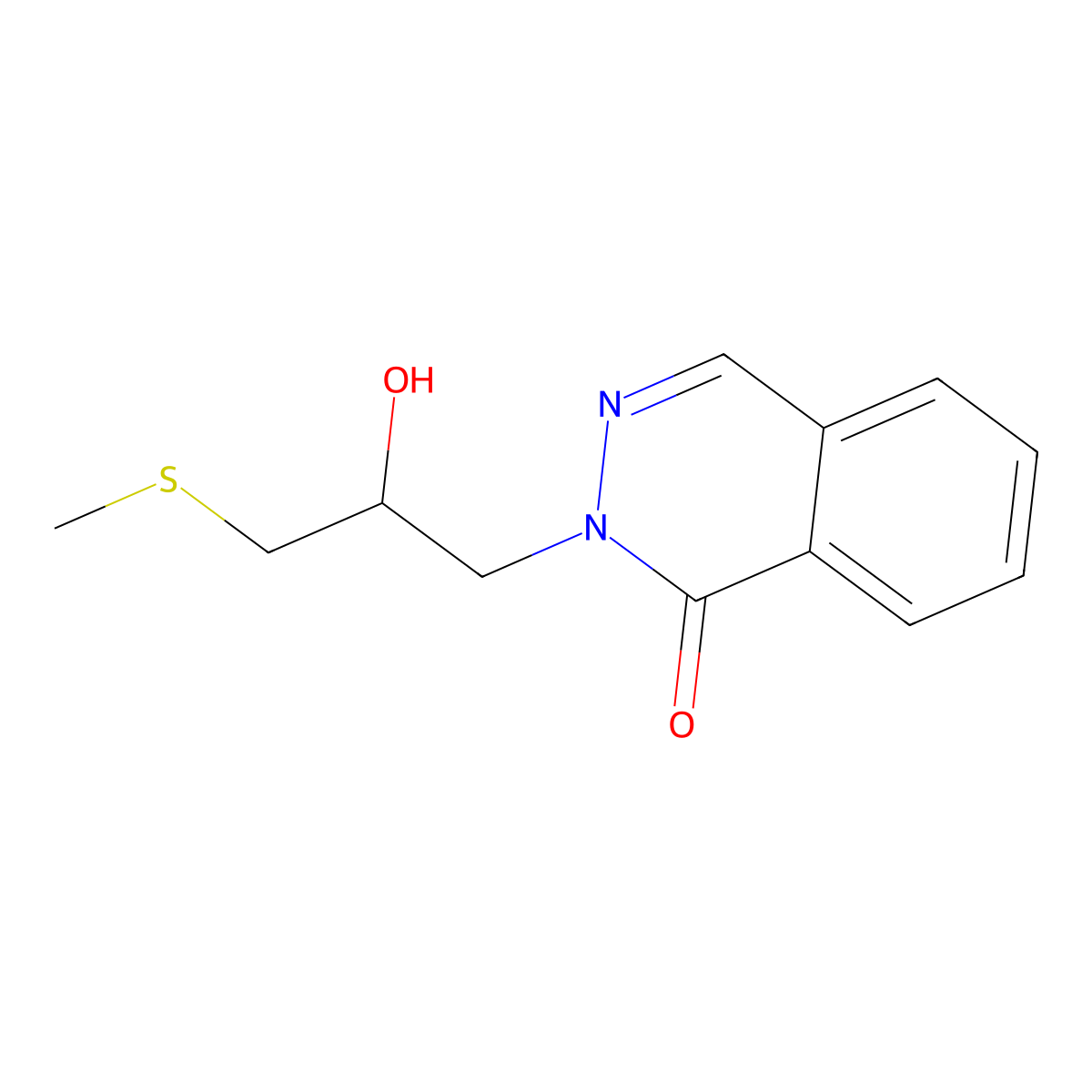 2-(2-Hydroxy-3-(methylthio)propyl)phthalazin-1(2H)-one molecular structure, CAS 279692-33-0