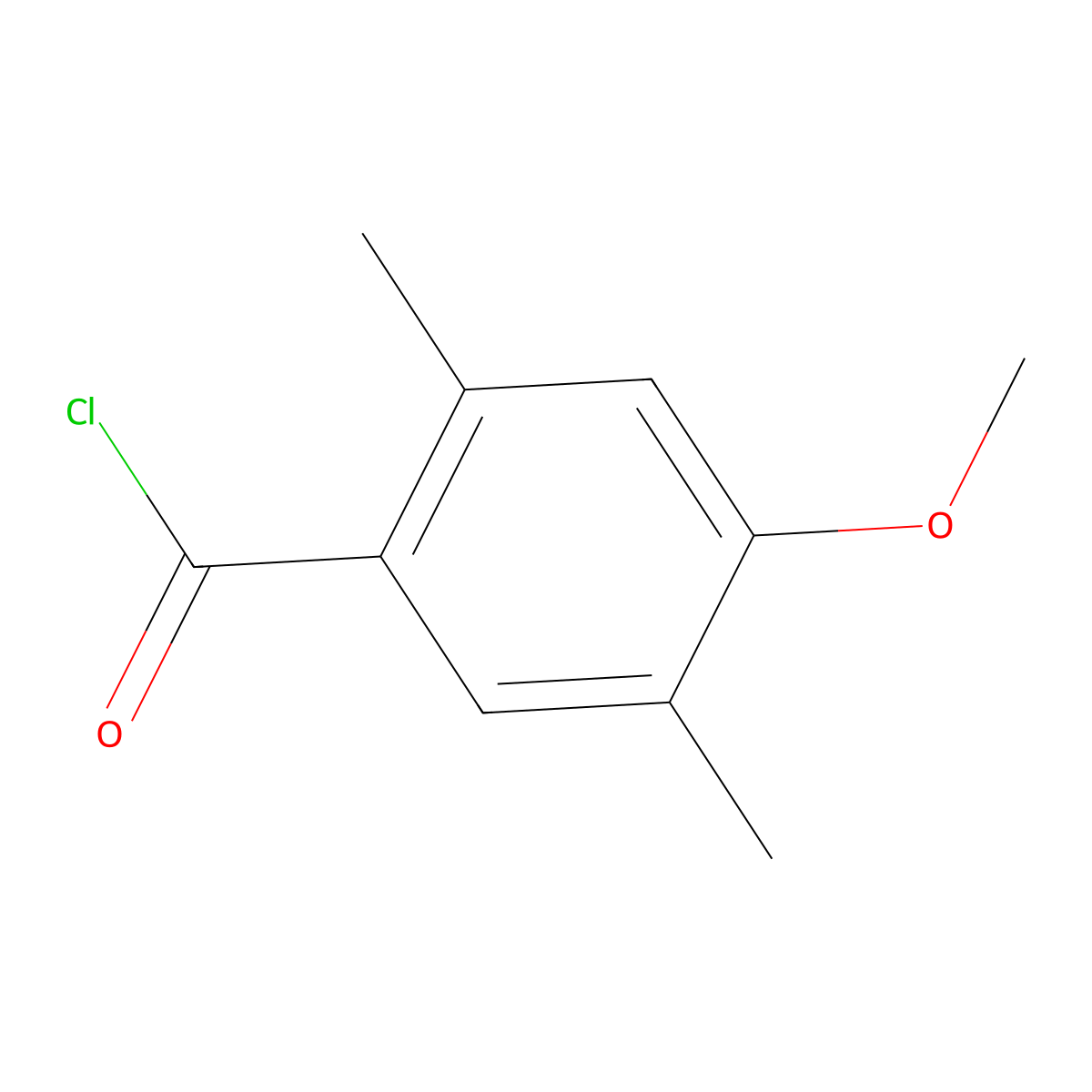 4-Methoxy-2,5-dimethyl-benzoyl chloride molecular structure, CAS 279693-84-4