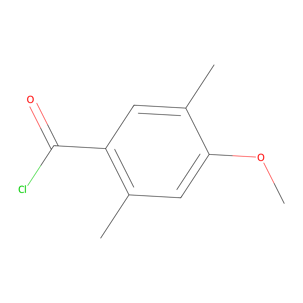 4-Methoxy-2,5-dimethyl-benzoyl chloride molecular structure, CAS 279693-84-4