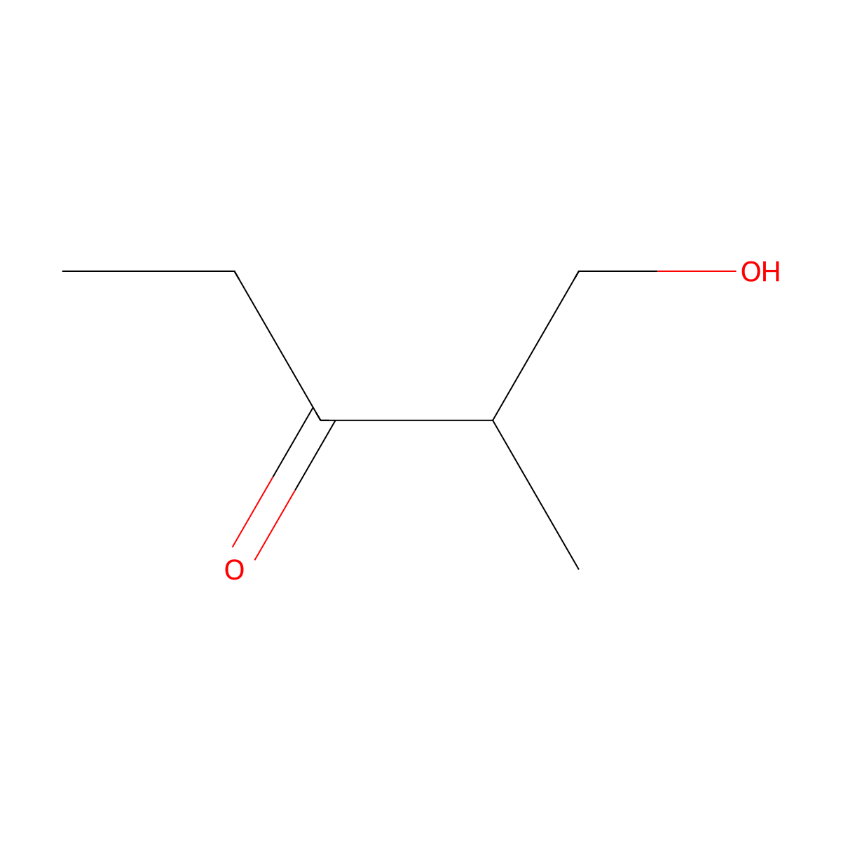 3-Pentanone, 1-hydroxy-2-methyl- molecular structure, CAS 27970-79-2