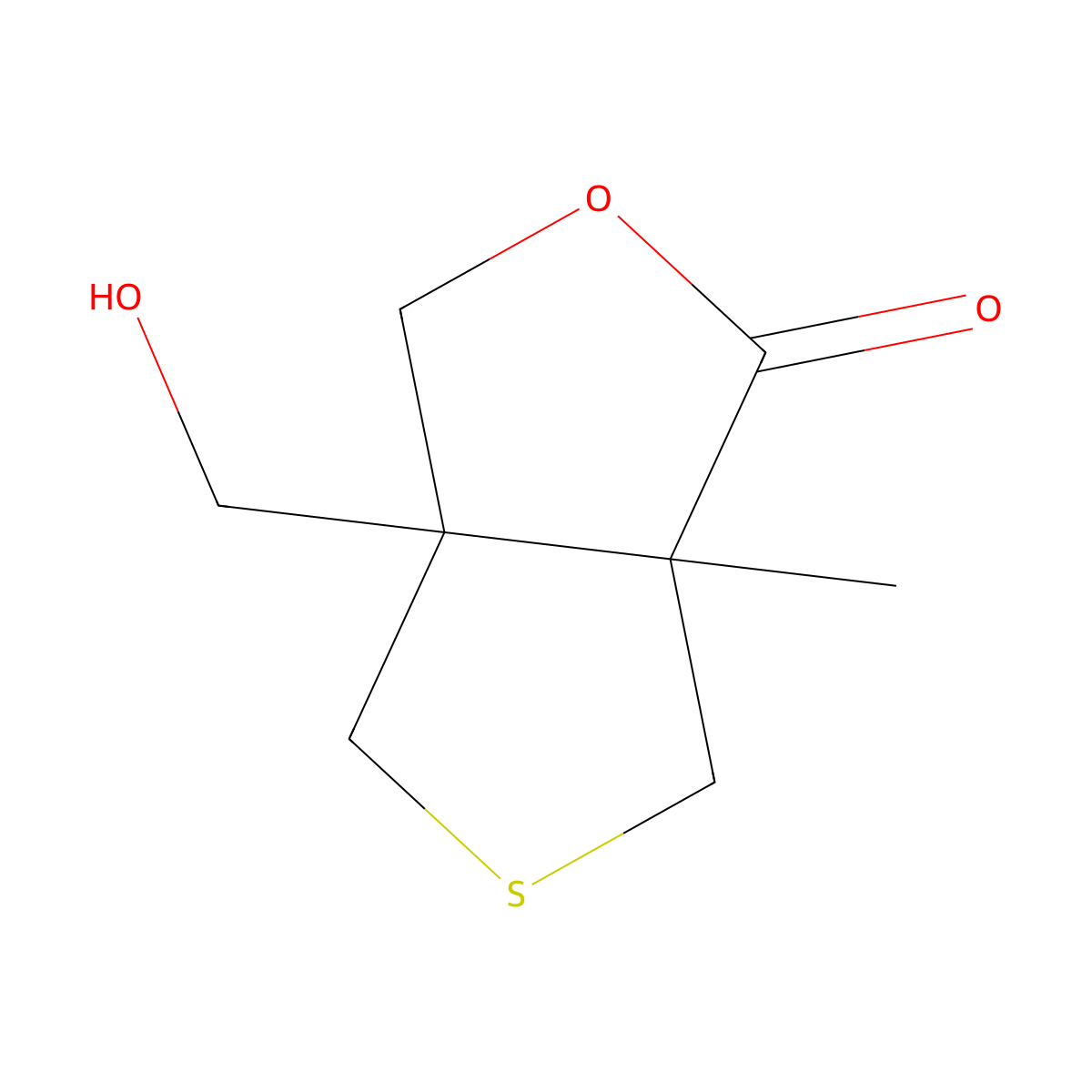 rac-(3aR,6aR)-3a-(hydroxymethyl)-6a-methyl-hexahydrothieno[3,4-c]furan-1-one molecular structure, CAS 2797182-53-5