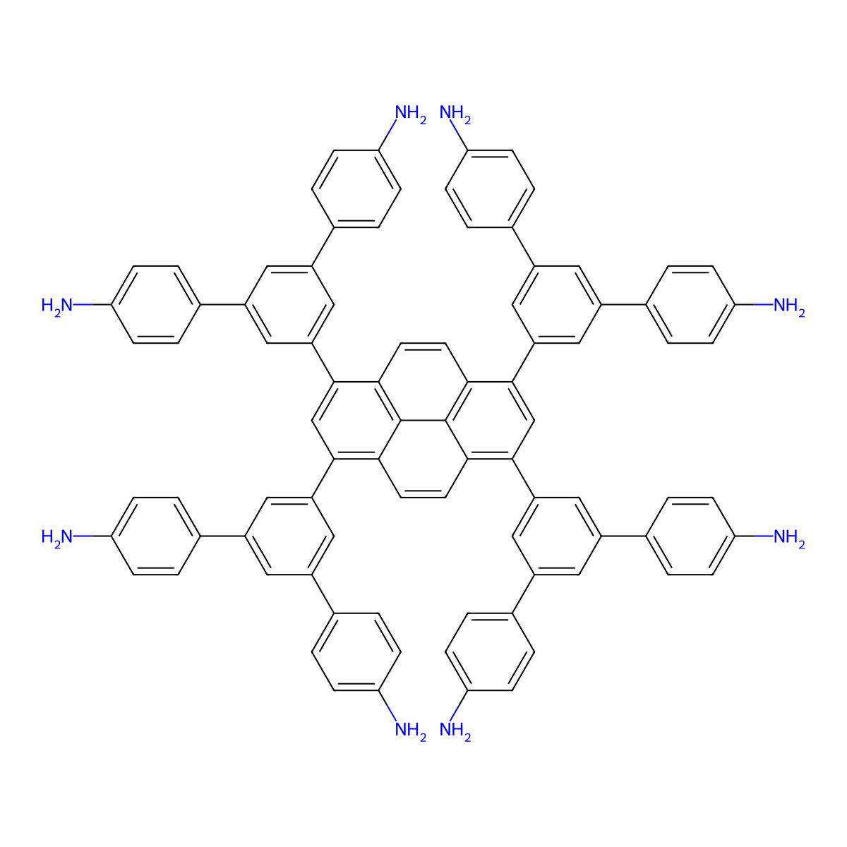 5',5'''',5''''''',5''''''''''-(Pyrene-1,3,6,8-tetrayl)tetrakis(([1,1':3',1''-terphenyl]-4,4''-diamine)) molecular structure, CAS 2797253-55-3
