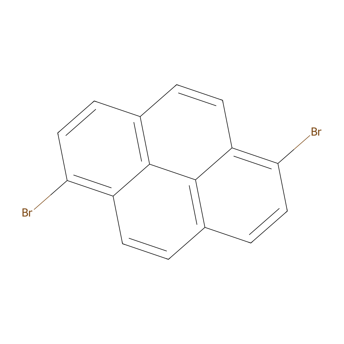 Pyrene, 1,6-Dibromo- molecular structure, CAS 27973-29-1
