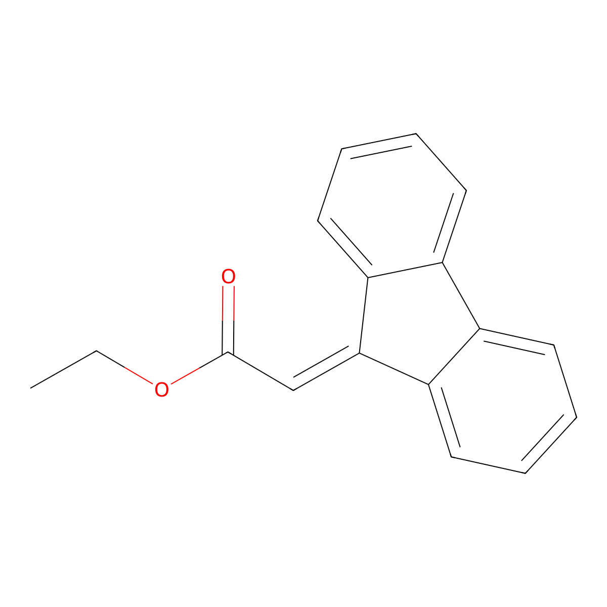 Ethyl 9-fluorenylideneacetate molecular structure, CAS 27973-36-0