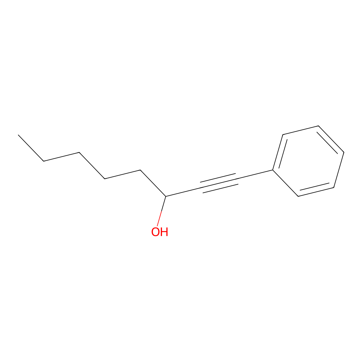 1-Octyn-3-ol, 1-phenyl- molecular structure, CAS 27975-79-7