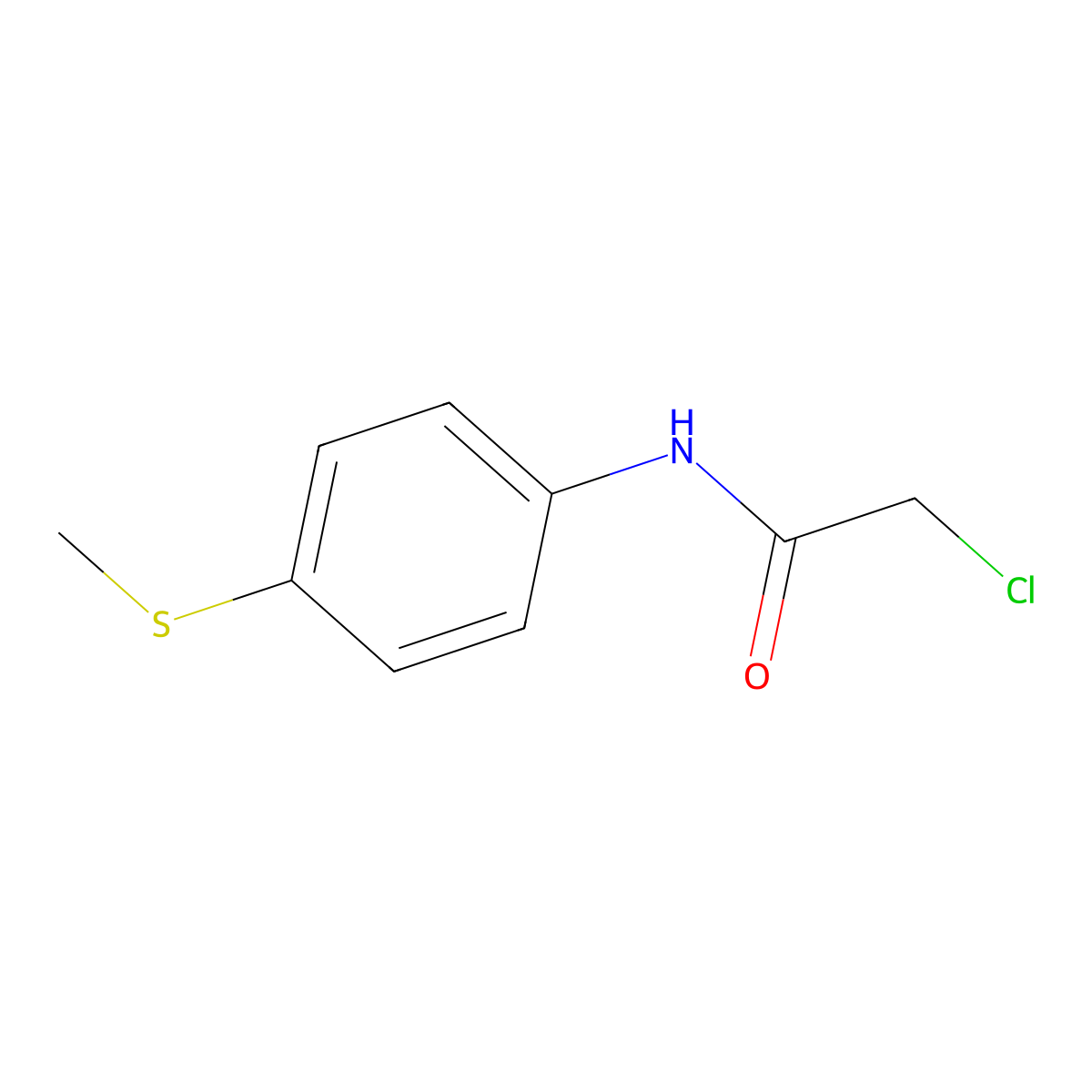 2-Chloro-N-[4-(methylsulfanyl)phenyl]acetamide molecular structure, CAS 27978-30-9