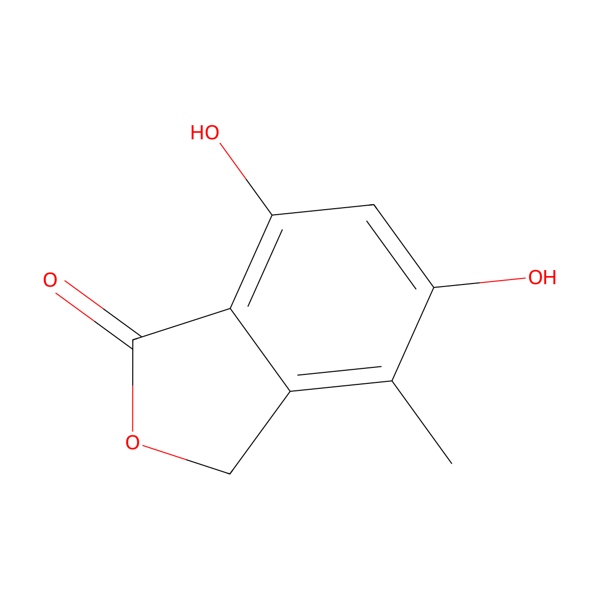 5,7-Dihydroxy-4-Methylphthalide molecular structure, CAS 27979-57-3