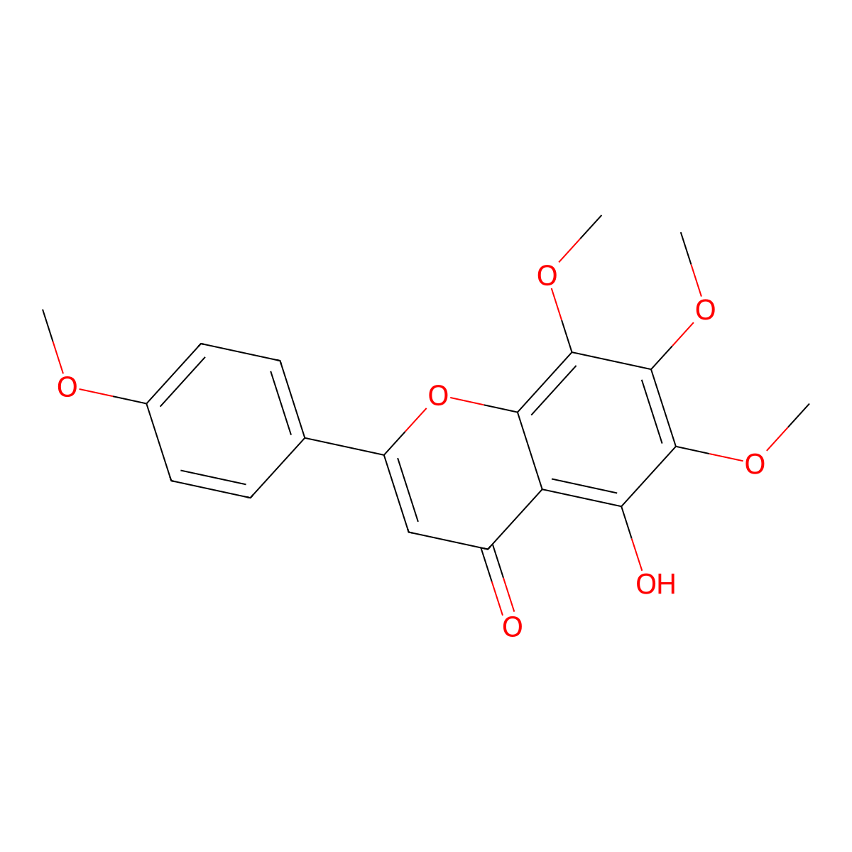 Gardenin B molecular structure, CAS 2798-20-1