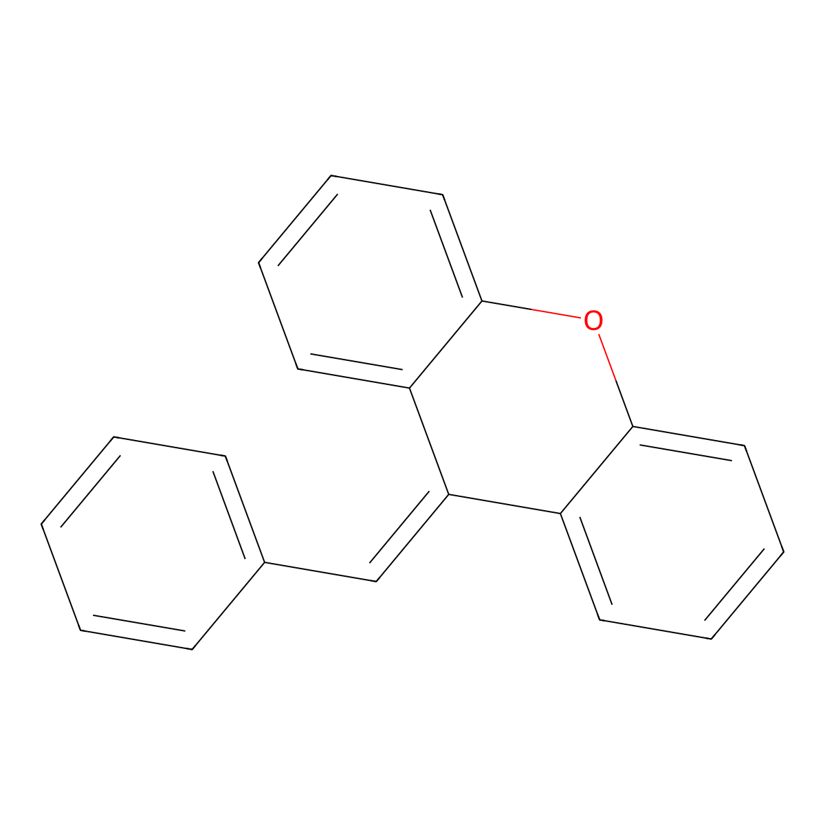 9-Benzylidenexanthene molecular structure, CAS 27980-52-5