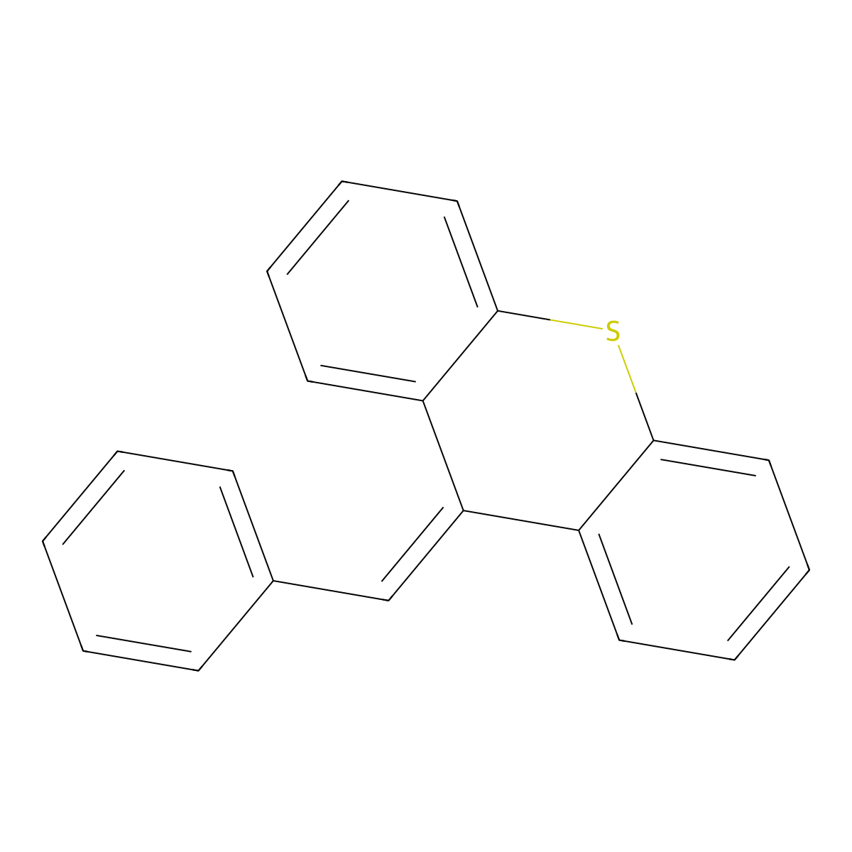 9-Benzylidenethioxanthene molecular structure, CAS 27980-55-8