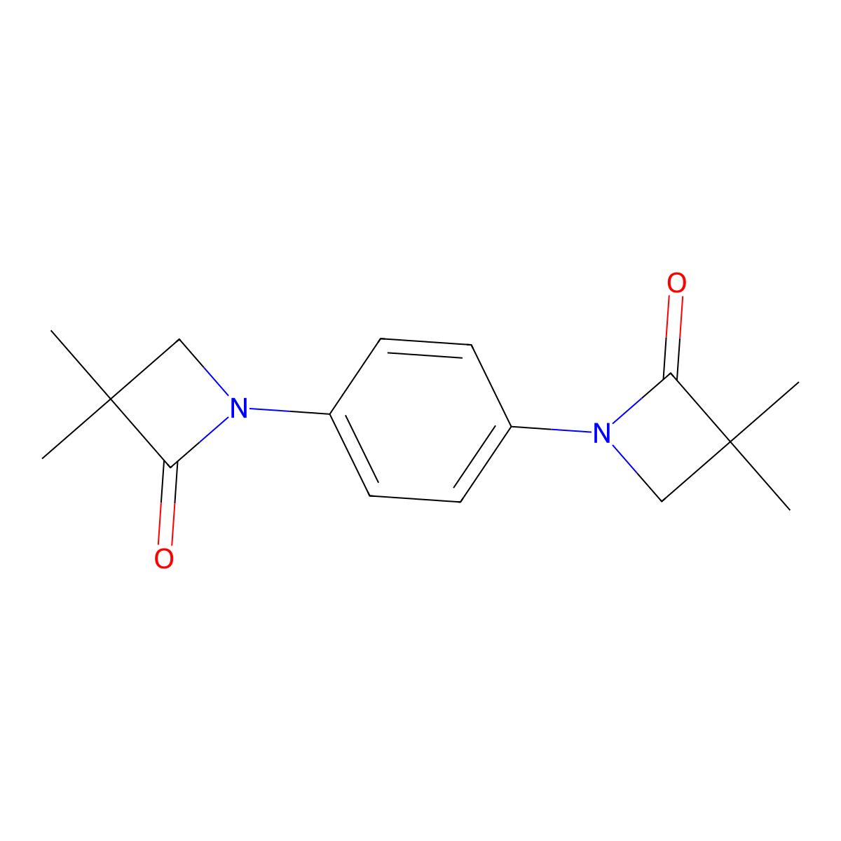 1-[4-(3,3-Dimethyl-2-oxo-1-azetanyl)phenyl]-3,3-dimethyl-2-azetanone molecular structure, CAS 27983-77-3