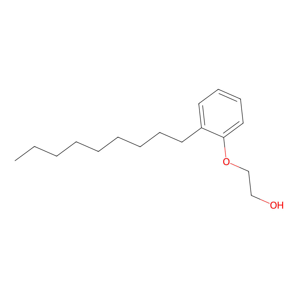Nonylphenol monoethoxylate molecular structure, CAS 27986-36-3