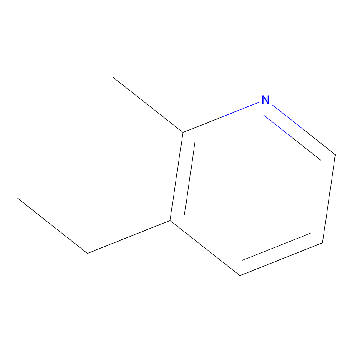 3-Ethyl-2-methylpyridine molecular structure, CAS 27987-10-6