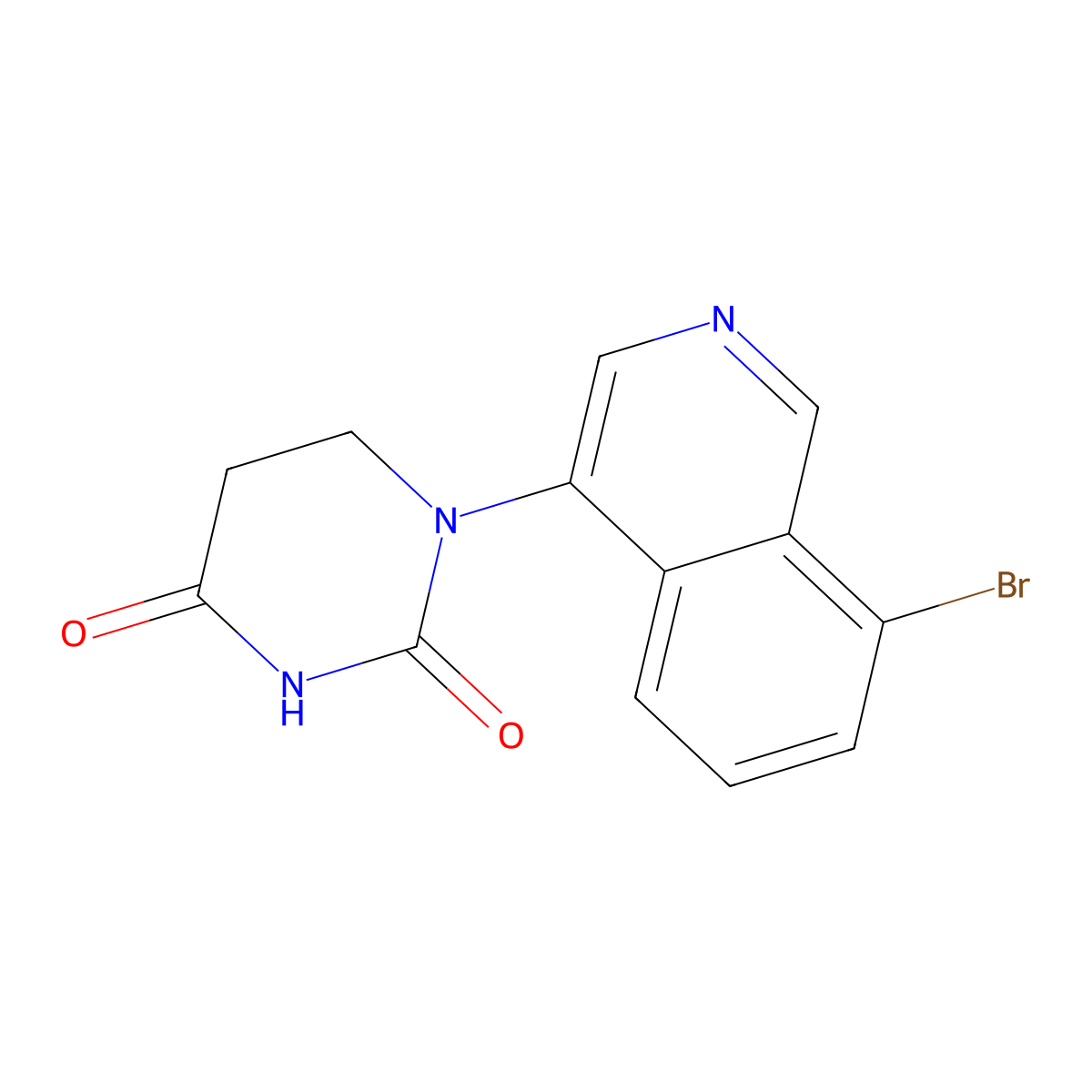 1-(8-Bromoisoquinolin-4-yl)-1,3-diazinane-2,4-dione molecular structure, CAS 2798770-61-1