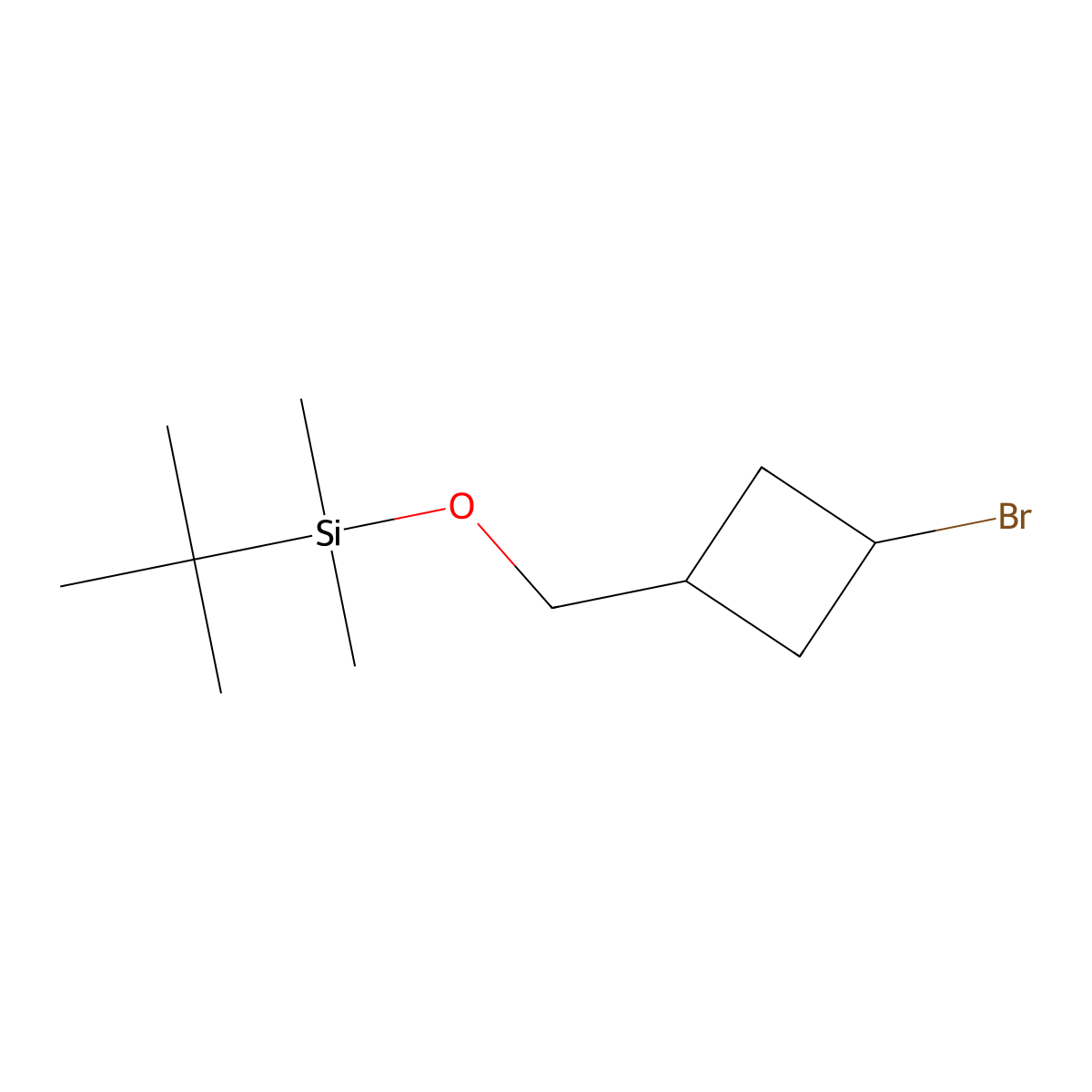 [(3-Bromocyclobutyl)methoxy](tert-butyl)dimethylsilane molecular structure, CAS 2798770-62-2