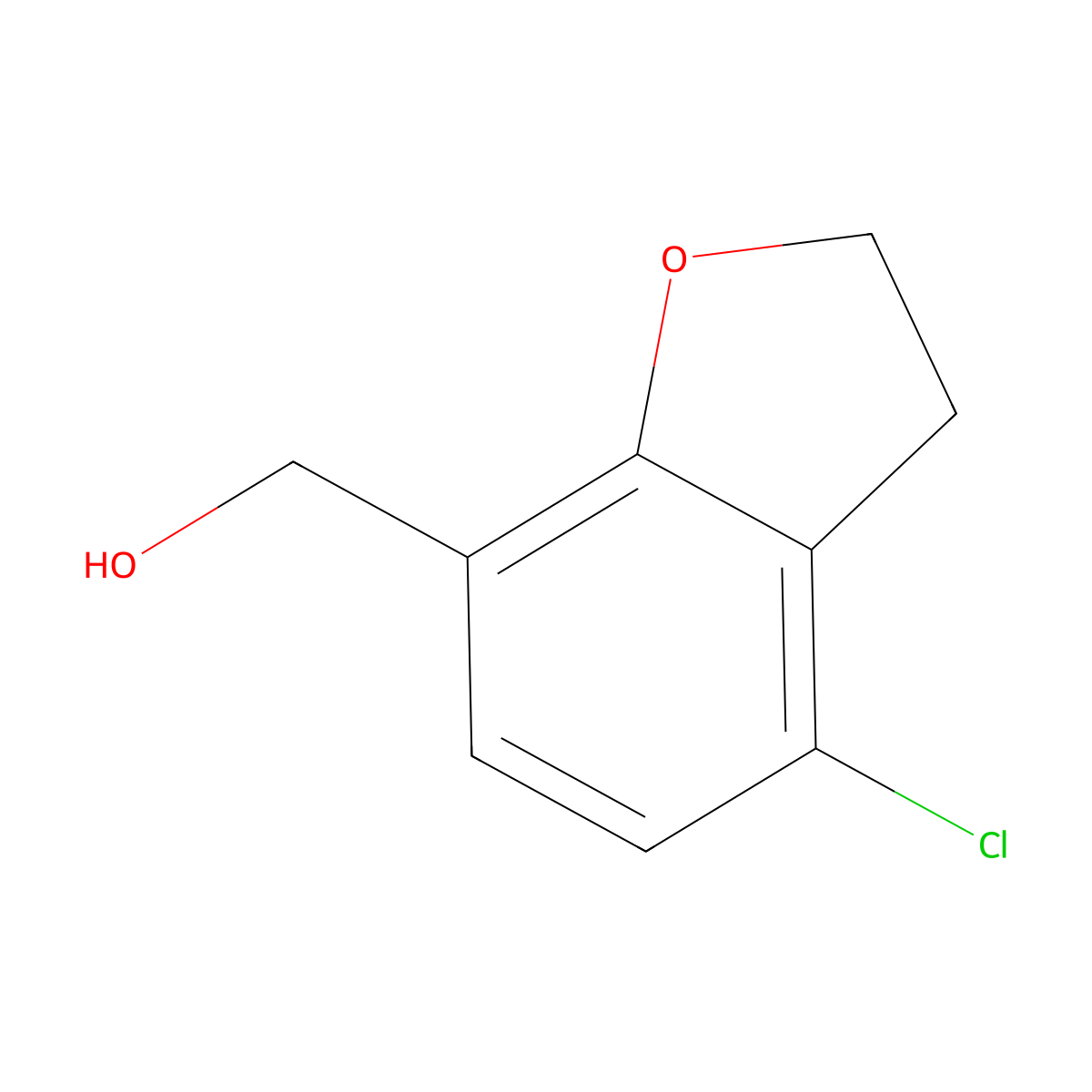 (4-Chloro-2,3-dihydrobenzofuran-7-yl)methanol molecular structure, CAS 2798823-43-3